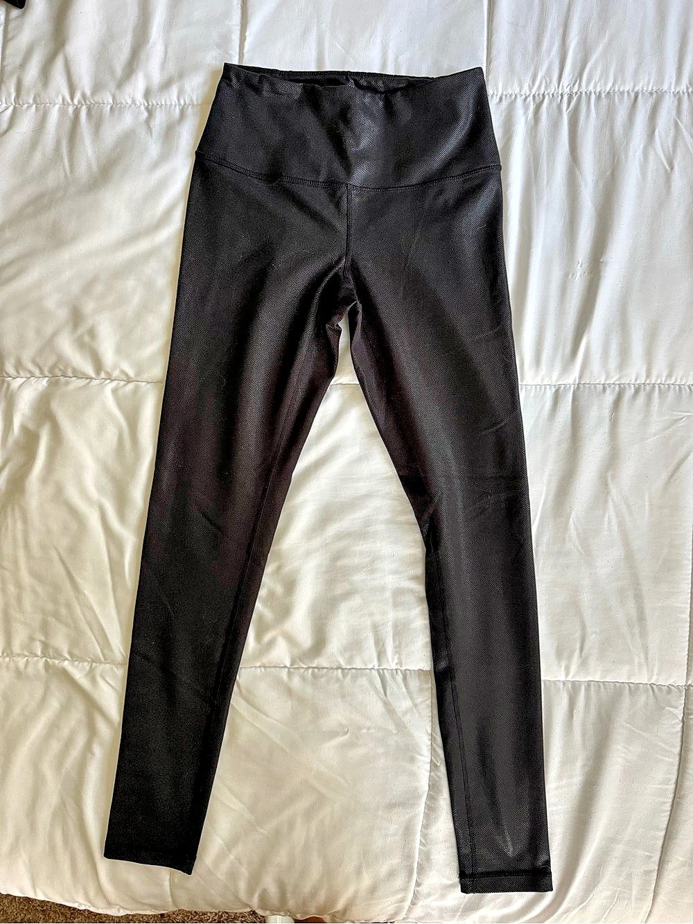 Zella Z By Zella High Waisted Daily Metallic Leather look Leggings High Waisted
